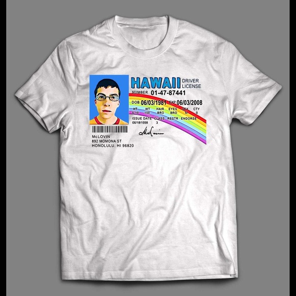 Superbad Movie Mclovin Driver License ID Card Shirt - Picture 1 of 1